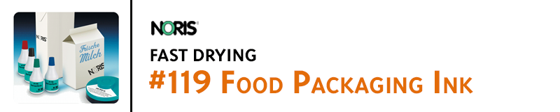 #119 is a fast drying ink suitable for marking on non-porous food packaging like wrappers, bags, tetra, coated paper, and more. Fast shipping.